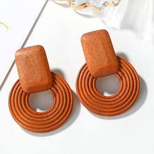 Load image into Gallery viewer, Geometric Drop Korean Dangle Earrings For Women Girls Oversize Round Rattan Knit 2019 New Style Jewelry Summer Beach Accessories
