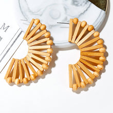 Load image into Gallery viewer, Geometric Drop Korean Dangle Earrings For Women Girls Oversize Round Rattan Knit 2019 New Style Jewelry Summer Beach Accessories
