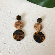 Load image into Gallery viewer, Geometric Drop Korean Dangle Earrings For Women Girls Oversize Round Rattan Knit 2019 New Style Jewelry Summer Beach Accessories
