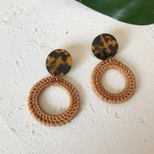 Load image into Gallery viewer, Geometric Drop Korean Dangle Earrings For Women Girls Oversize Round Rattan Knit 2019 New Style Jewelry Summer Beach Accessories

