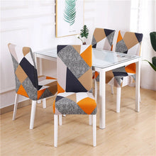 Load image into Gallery viewer, 2pcs Geometry Chair Cover Dining Elastic Chair Covers Spandex Stretch Elastic Office Chair Case Anti-dirty Removable
