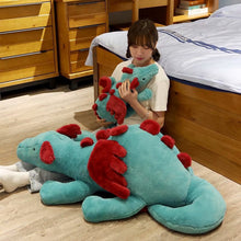 Load image into Gallery viewer, Giant Huggable Green White Dinosaur Plush Toys Stuffed Animal Pterosaurs Soft Dragon Peluche Doll Children Gifts
