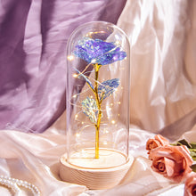 Load image into Gallery viewer, Glass Preserved Rose Galaxy Rose LED Light Artificial Flowers Gifts for Women
