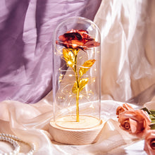 Load image into Gallery viewer, Glass Preserved Rose Galaxy Rose LED Light Artificial Flowers Gifts for Women
