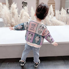 Load image into Gallery viewer, Girls cardigan sweaters new spring autumn children's cartoon coats kids girls Baby Sweaters casual cotton clothing tops
