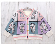 Load image into Gallery viewer, Girls cardigan sweaters new spring autumn children's cartoon coats kids girls Baby Sweaters casual cotton clothing tops
