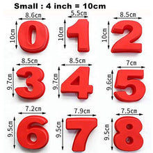 Load image into Gallery viewer, Goldbaking 9 Pieces Whole Set Large Silicone Number Mold Number Cake Moulds Baking Tray For Birthday Wedding 4/10 Inch (10/25cm)
