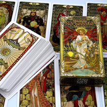 Load image into Gallery viewer, Golden Art Nouveau Tarot Board Game Toys Oracle  Divination Prophet Prophecy Card Poker Gift Prediction Oracle
