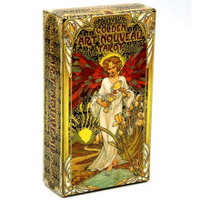 Load image into Gallery viewer, Golden Art Nouveau Tarot CARDS Deck BOARD GAMES
