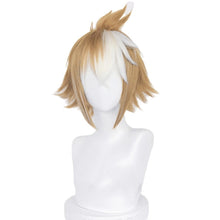 Load image into Gallery viewer, Cosplay Wig Game Genshin Impact Gorou Short Brown White Wig with Ears Synthetic Hair Heat Resistant Halloween Role Play
