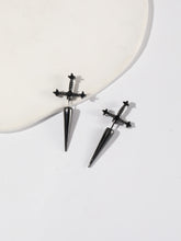 Load image into Gallery viewer, Gothic Kinitial Sword Earrings Vintage Cool Punk Crystal Ear Jacket Goth Dagger Earrings Jewelry Gift For Women
