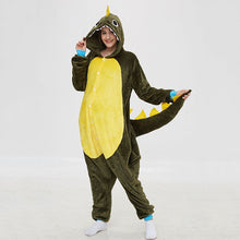 Load image into Gallery viewer, Green Dragon Kigurumis Women Pajama Onesie Animal Onepiece Men Adult Carnival Funny Sleepwear Cosplay Homewear Costume Apparel
