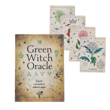 Load image into Gallery viewer, Green Witch Oracle Cards Tarot Prophecy Divination Deck Family Party Board Game Beginners Cards
