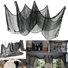 Load image into Gallery viewer, Creepy Cloth for Halloween Decoration Window Table Door Net Spooky Fancy Dress Party Decor Halloween Black Gauze for Home Decor
