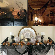 Load image into Gallery viewer, Creepy Cloth for Halloween Decoration Window Table Door Net Spooky Fancy Dress Party Decor Halloween Black Gauze for Home Decor
