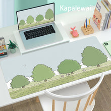 Load image into Gallery viewer, Green Grassland Beautiful Landscape Desk Pad Cartoon Flower Mouse Pad Large Computer Keyboard Mouse Pad Computer Desk Pad
