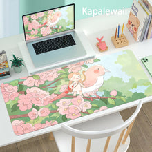 Load image into Gallery viewer, Green Grassland Beautiful Landscape Desk Pad Cartoon Flower Mouse Pad Large Computer Keyboard Mouse Pad Computer Desk Pad
