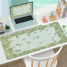 Load image into Gallery viewer, Green Grassland Beautiful Landscape Desk Pad Cartoon Flower Mouse Pad Large Computer Keyboard Mouse Pad Computer Desk Pad
