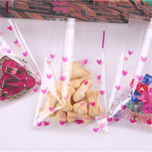 Load image into Gallery viewer, 50Pcs/lot Lovely Sweet Heart Cookie Candy Gift Packaging Bags Self Adhesive Party Favors for Biscuit
