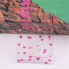Load image into Gallery viewer, 50Pcs/lot Lovely Sweet Heart Cookie Candy Gift Packaging Bags Self Adhesive Party Favors for Biscuit

