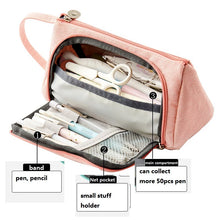 Load image into Gallery viewer, Large Capacity School Students Stationery Pen Storage Bag Pencil Case

