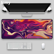 Load image into Gallery viewer, Large Gaming Mousepad Art Strata Liquid Mouse Pad Compute Mouse Mat Gamer Stitching Desk Mat XXL for PC Keyboard Mouse Carpet
