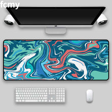 Load image into Gallery viewer, Large Gaming Mousepad Art Strata Liquid Mouse Pad Compute Mouse Mat Gamer Stitching Desk Mat XXL for PC Keyboard Mouse Carpet

