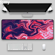 Load image into Gallery viewer, Large Gaming Mousepad Art Strata Liquid Mouse Pad Compute Mouse Mat Gamer Stitching Desk Mat XXL for PC Keyboard Mouse Carpet
