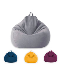 Load image into Gallery viewer, Large Small Lazy Sofas Cover Chairs without Filler Linen Cloth Lounger Seat Bean Bag Pouf Puff Couch Tatami Living Room Beanbags
