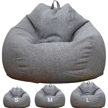 Load image into Gallery viewer, Large Small Lazy Sofas Cover Chairs without Filler Linen Cloth Lounger Seat Bean Bag Pouf Puff Couch Tatami Living Room Beanbags
