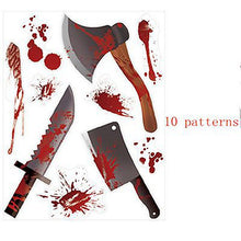 Load image into Gallery viewer, Big Removable Happy Halloween Stickers Blood Hands Halloween Decorations for Home Bathroom Toilet Horror Windows Wall Stickers
