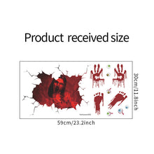 Load image into Gallery viewer, Big Removable Happy Halloween Stickers Blood Hands Halloween Decorations for Home Bathroom Toilet Horror Windows Wall Stickers
