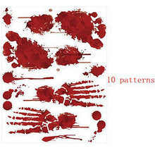 Load image into Gallery viewer, Big Removable Happy Halloween Stickers Blood Hands Halloween Decorations for Home Bathroom Toilet Horror Windows Wall Stickers
