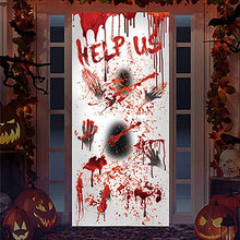 Load image into Gallery viewer, Big Removable Happy Halloween Stickers Blood Hands Halloween Decorations for Home Bathroom Toilet Horror Windows Wall Stickers
