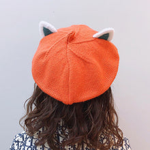 Load image into Gallery viewer, Baby Hat Berets for Girls Autumn Winter Knitted Cap Kids Lovely Beanies Fox Ears Painter Hats Infant Girl Bonnet Beret Xmas Gift
