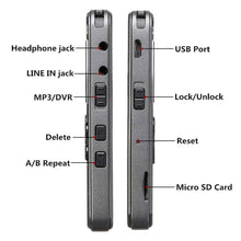 Load image into Gallery viewer, Digital Voice Recorder Voice Activated Mp3 player 32GB Music  Player  Card One-button Record Noise Reduction Dictaphone V35
