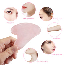 Load image into Gallery viewer, Natural Rose Jade Gouache Scraper Face Lift Massager for Face Gua Sha Board Skin Face Relax Sliming Beauty Eye Neck Thin Lift
