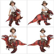Load image into Gallery viewer, Velociraptor T REX Mascot Inflatable Costume For Kids Anime Halloween Costumes Dinosaur Birthday Gift For Party Cosplay Blow Up
