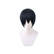 Load image into Gallery viewer, Haikyuu!! Kageyama Tobio Black Blue Short Wig Cosplay Costume Heat Resistant Synthetic Hair Haikiyu Karasuno Men Women Wigs
