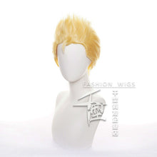Load image into Gallery viewer, Tokyo Revengers Hanagaki Takemichi Wig Tokyo Revengers Cosplay Costume Men Party Synthetic Hair Gold
