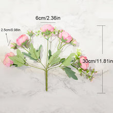 Load image into Gallery viewer, Pink Silk Peony Artificial Flowers Rose Wedding Home DIY Decor High Quality Big Bouquet Foam Accessories Craft White Fake Flower
