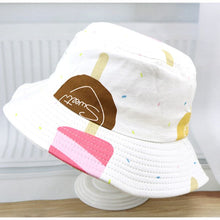 Load image into Gallery viewer, Cartoon Baby Panama Beach Sun Hat Summer Children Girl Bucket Cap Kids Fruit Print Outdoor Hats Toddler Girls Fisherman Visor
