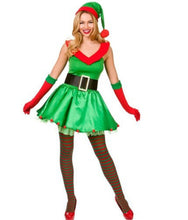 Load image into Gallery viewer, Women's Christmas Tree Costumes Xmas Party Cosplay Green elf Suit
