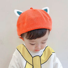 Load image into Gallery viewer, Baby Hat Berets for Girls Autumn Winter Knitted Cap Kids Lovely Beanies Fox Ears Painter Hats Infant Girl Bonnet Beret Xmas Gift
