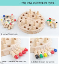 Load image into Gallery viewer, Wooden Memory Matchstick Chess Game，Logic Game and Brainteaser Kid Intelligence IQ Brain Teaser Game Family Party Casual Game
