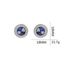 Load image into Gallery viewer, Blue Crystal Cone Cufflinks Men Classic   Blue Prismatic Cuff Button Designer High Quality Men's Shirt Taper Cuff Links

