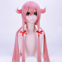 Load image into Gallery viewer, 100cm Anime Future Diary Gasai Yuno Wig Cosplay Wigs Playing Long Pink Hair Halloween 1:1 Wigs Cap
