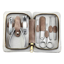Load image into Gallery viewer, Professional Manicure Kit 8PCS Stainless Steel Nail Clippers Set Pedicure Set Nail Grooming Kit Travel Nail Tool For Women &amp; Men
