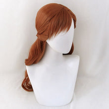 Load image into Gallery viewer, Anna Cosplay Wig Princess Braid Wigs Hair Long Brown Wave Cosplay Costume Halloween Heat Resistant Synthetic Wig + Wig Cap

