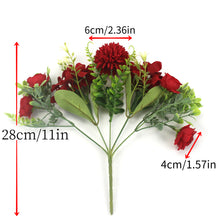 Load image into Gallery viewer, Pink silk hydrangeas artificial flowers wedding flowers for bride hand silk blooming peony fake flowers white home decoration
